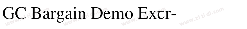 GC Bargain Demo Extr字体转换